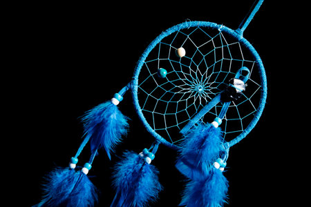 Dreamcatcher isolated on blackの写真素材