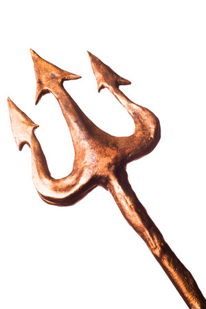 poseidon's trident isolated on white