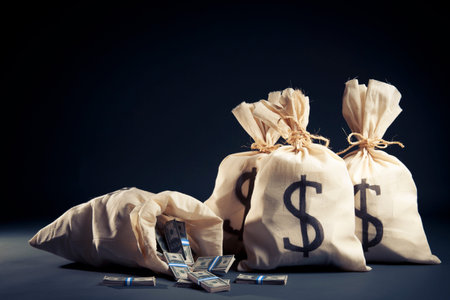lots of money inside bags