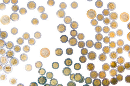 Mexican pesos isolated on whiteの写真素材