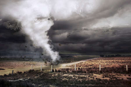 Tornado about to make damageの写真素材
