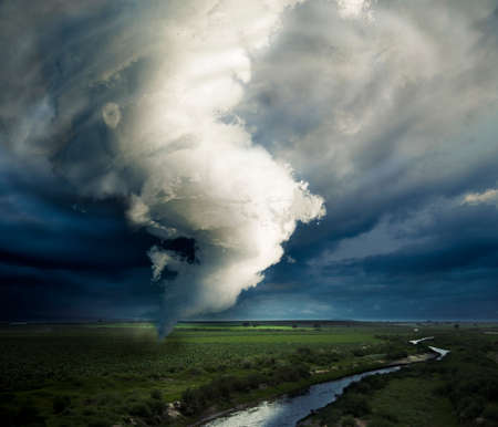 Tornado about to make damageの写真素材