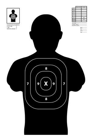 Shooting target used at shooting range illustrationの写真素材