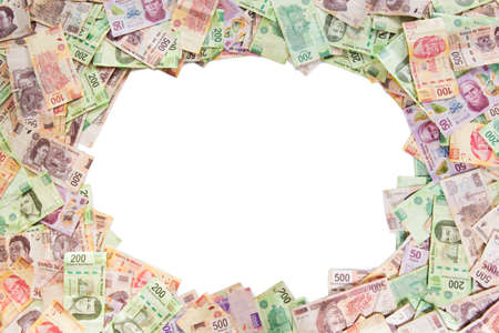 Mexican pesos, bills of 50, 100, 200, 500の写真素材