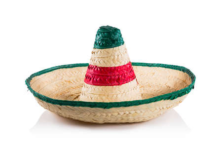 Mexican sombrero in white backgroundの写真素材