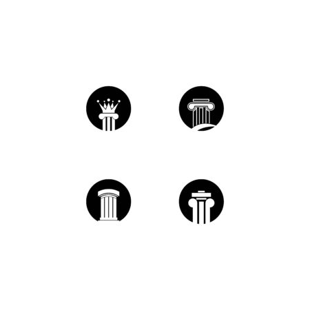 column logo template vector icon designのイラスト素材