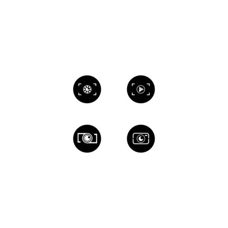 Camera icon vector logo designのイラスト素材