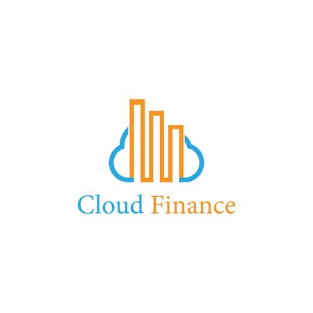Cloud Finance logo template vector icon designのイラスト素材