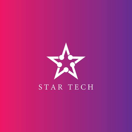 Star tech logo vector icon designのイラスト素材