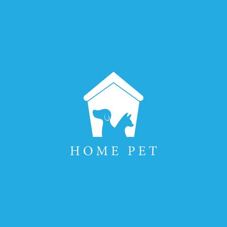 Home Pet logo template vector icon designのイラスト素材