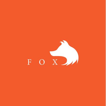 Fox logo template vector icon designのイラスト素材