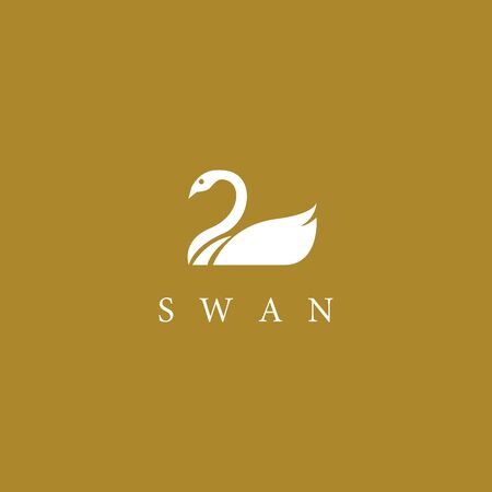 Swan logo template vector icon designのイラスト素材