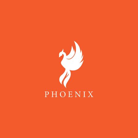 Phoenix logo template vector icon designのイラスト素材