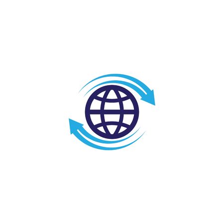 Global arrow  template vector icon designのイラスト素材