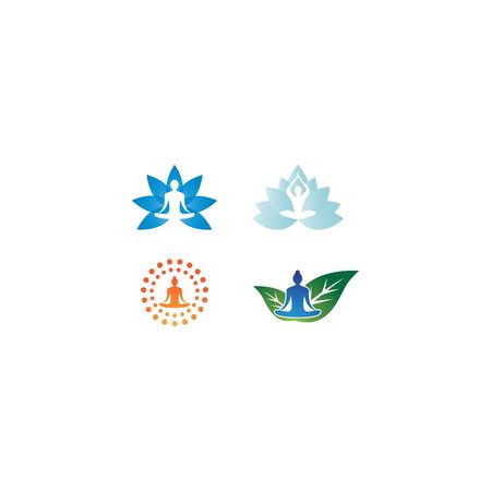Yoga  template vector icon designのイラスト素材