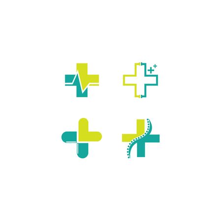Medical cross  template vector icon designのイラスト素材