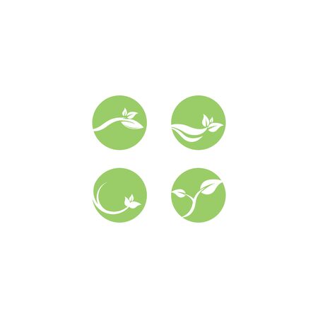 leaf vector template icon designのイラスト素材