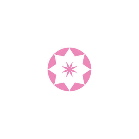 Flower logo vector icon designのイラスト素材
