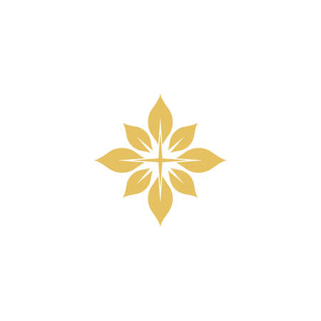 Flower logo vector icon designのイラスト素材