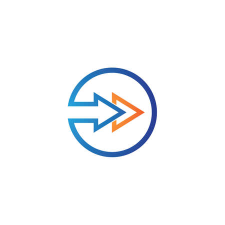 Arrows vector illustration icon logo template designのイラスト素材