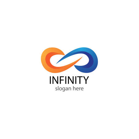Infinity logo template vector illustrationのイラスト素材