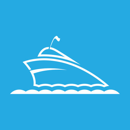 Boat logo template icon designのイラスト素材
