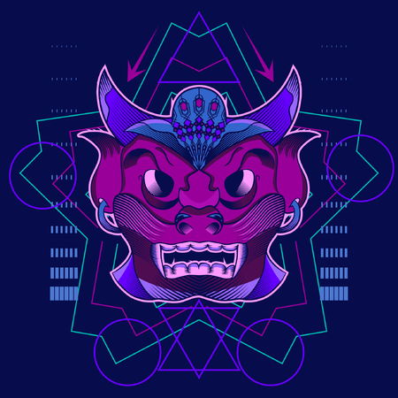 Mask Sacred Geometryのイラスト素材