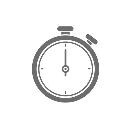 stopwatch icon. flat design of timer symbol on white background.