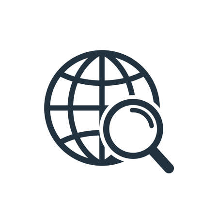 search icon vector.  browsing symbol isolated on a white background.のイラスト素材