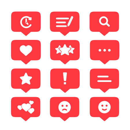 social media icon. Social media comment symbol isolated on a white background.のイラスト素材