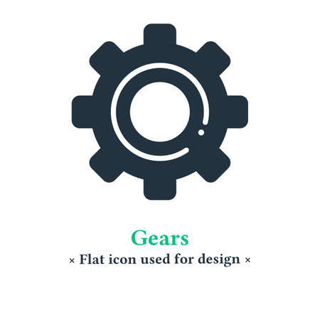 Gear icon vector isolated on a white background. gear symbol, settings for web and mobile applications.のイラスト素材