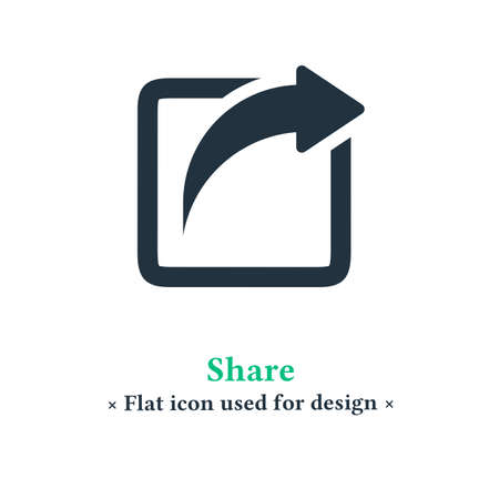 Sharing icon in trendy flat style isolated on white background. Sharing symbols for web and mobile apps.のイラスト素材