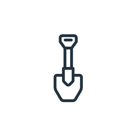 Shovel icon isolated on white background. Spade vector symbol for web and mobile design.のイラスト素材