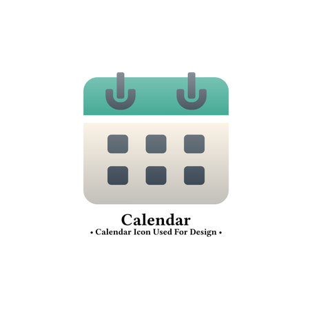 Calendar vector icon in modern style isolated on white background. calendar symbol for web and mobile design. gradient colored style.のイラスト素材