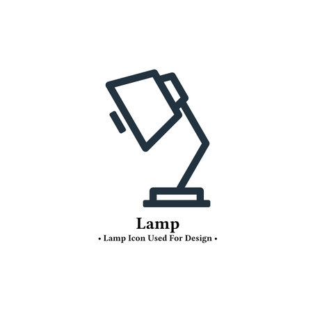 Study lamp icon isolated on white background for web and mobile apps.のイラスト素材