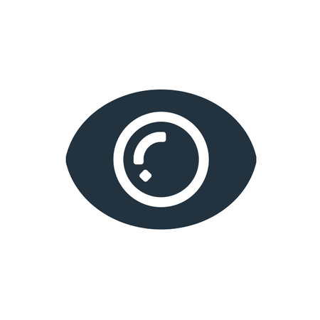Eye icon in trendy flat style isolated on white background. eye concept icon illustration for web and mobile design.のイラスト素材