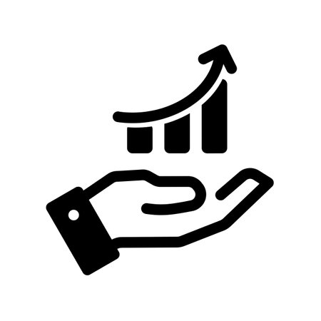 Growth design icon in trendy flat style isolated on white background.のイラスト素材