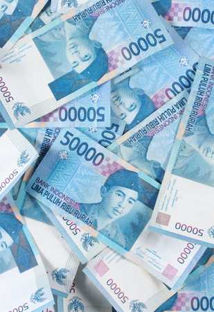 heap of rupiahs, much money as a background