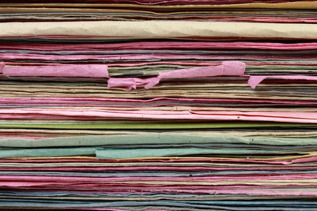 Stack of  file folder close up for background in isolated background
の写真素材