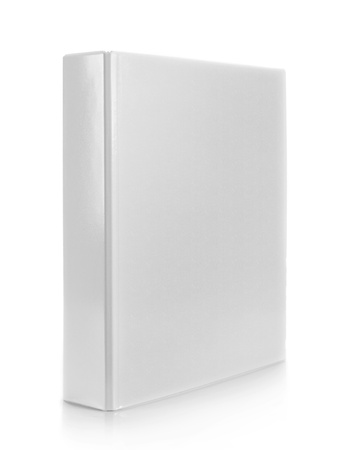 white binder on isolated white backgroundの写真素材