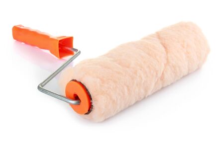 paint roller brush on isolated backgroundの写真素材