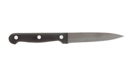 Kitchen knife on a white backgroundの写真素材