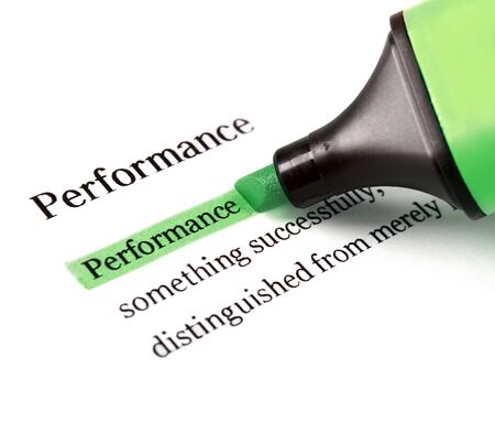 Highlighter and word performance - concept business backgroundの写真素材
