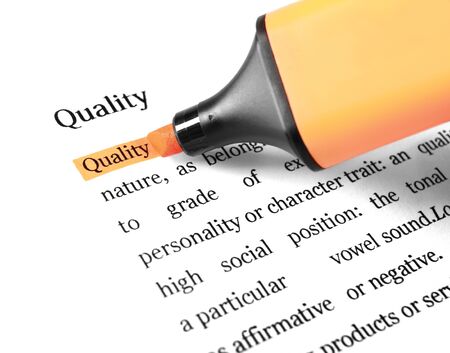 Highlighter and word quality conceptの写真素材