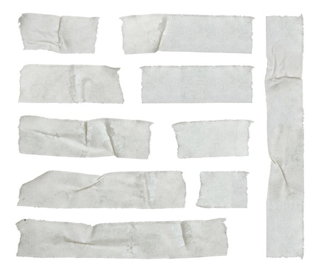 Strips of masking tape isolated on whiteの写真素材