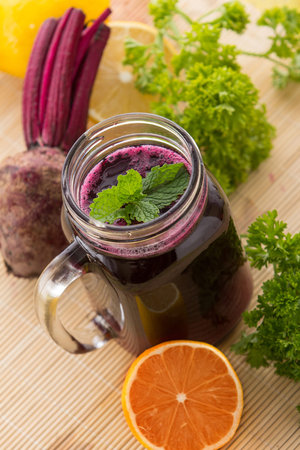 Fresh handmade sweet  red beet juice