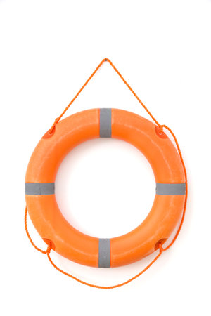 A portrait of a safety tube in white background isolated