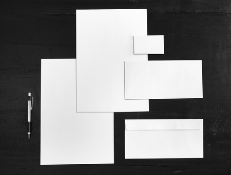 white stationery mock up, template for branding identityの写真素材