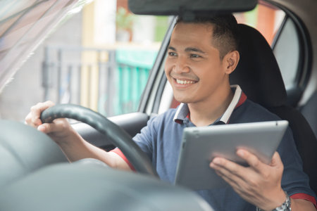 male using tablet pc