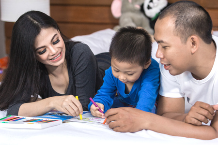 Bed room time photo conceptの写真素材